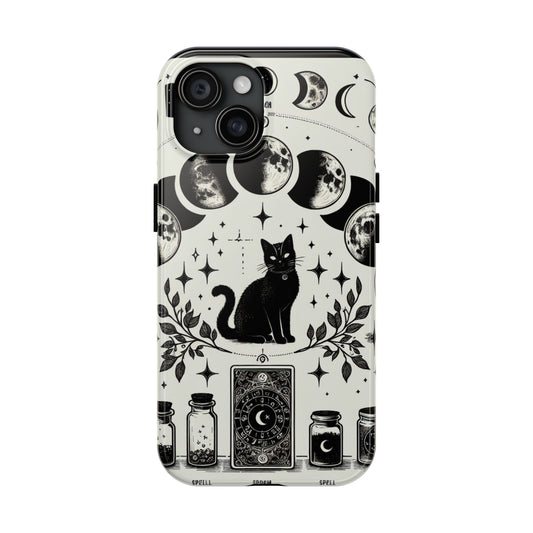 Celestial Cat Phone Case - Tough & Stylish Protection for Cosmic Lovers