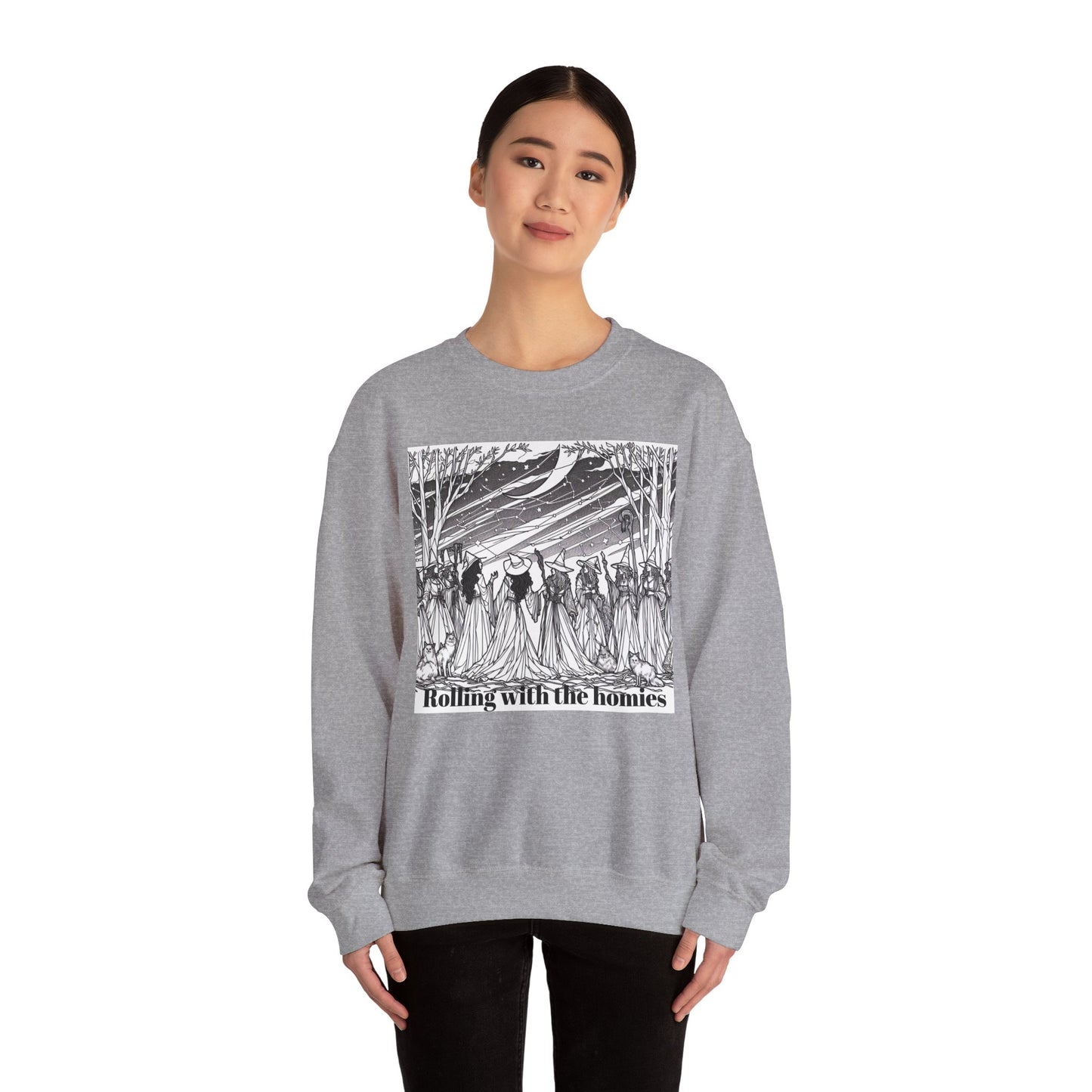 Rolling with the Homies Unisex Crewneck Sweatshirt - Cozy and Stylish