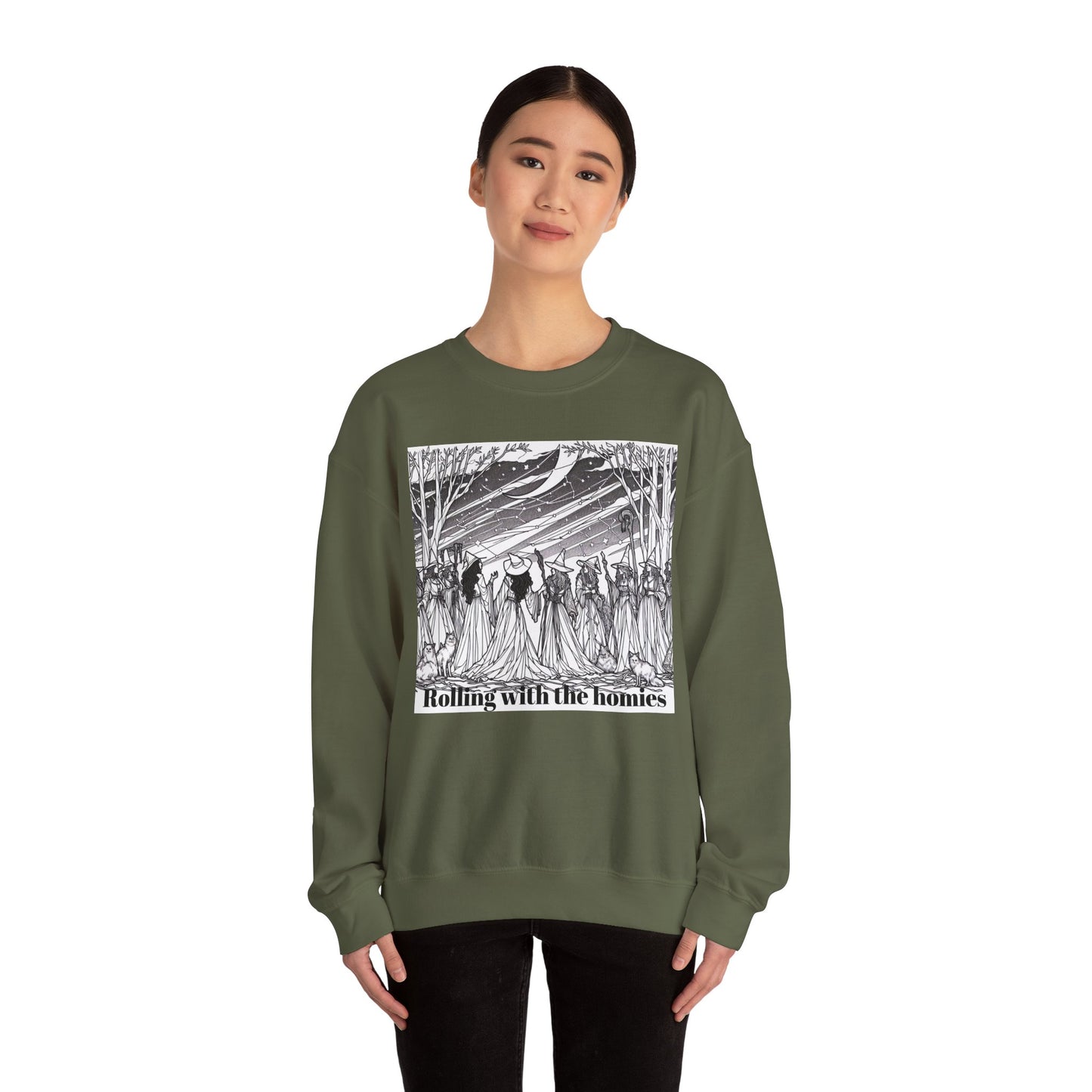 Rolling with the Homies Unisex Crewneck Sweatshirt - Cozy and Stylish