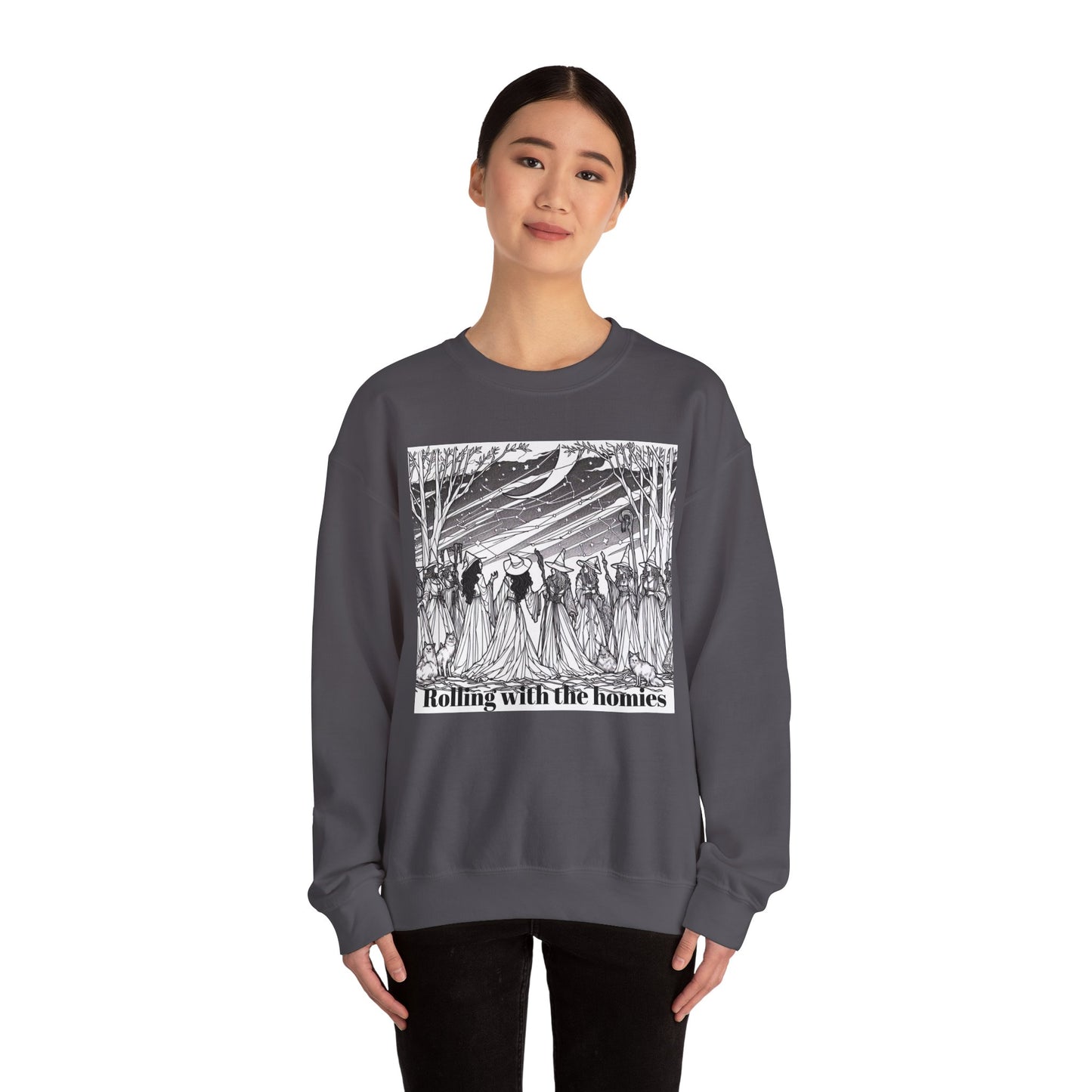 Rolling with the Homies Unisex Crewneck Sweatshirt - Cozy and Stylish